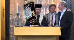 Alexander Torah scroll at 75th anniversary civic service